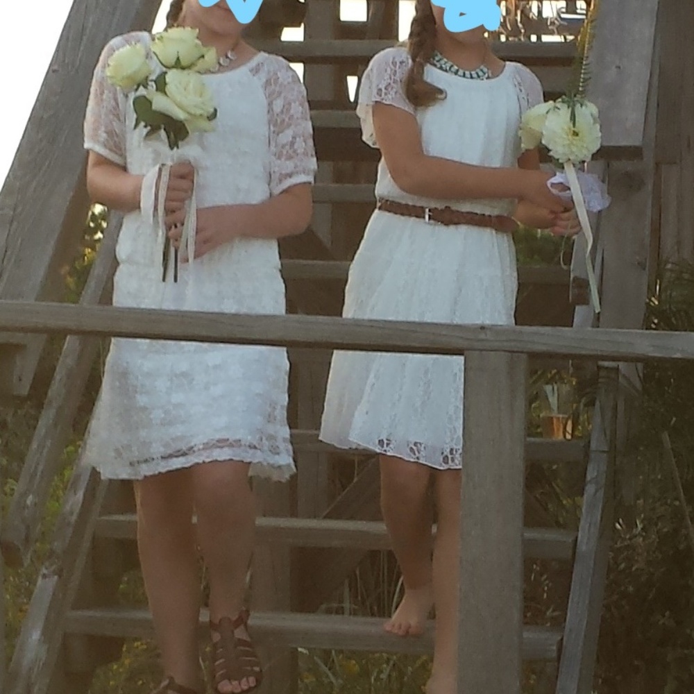 Casual Lacey Dress Used for a Rustic Beach Wedding
